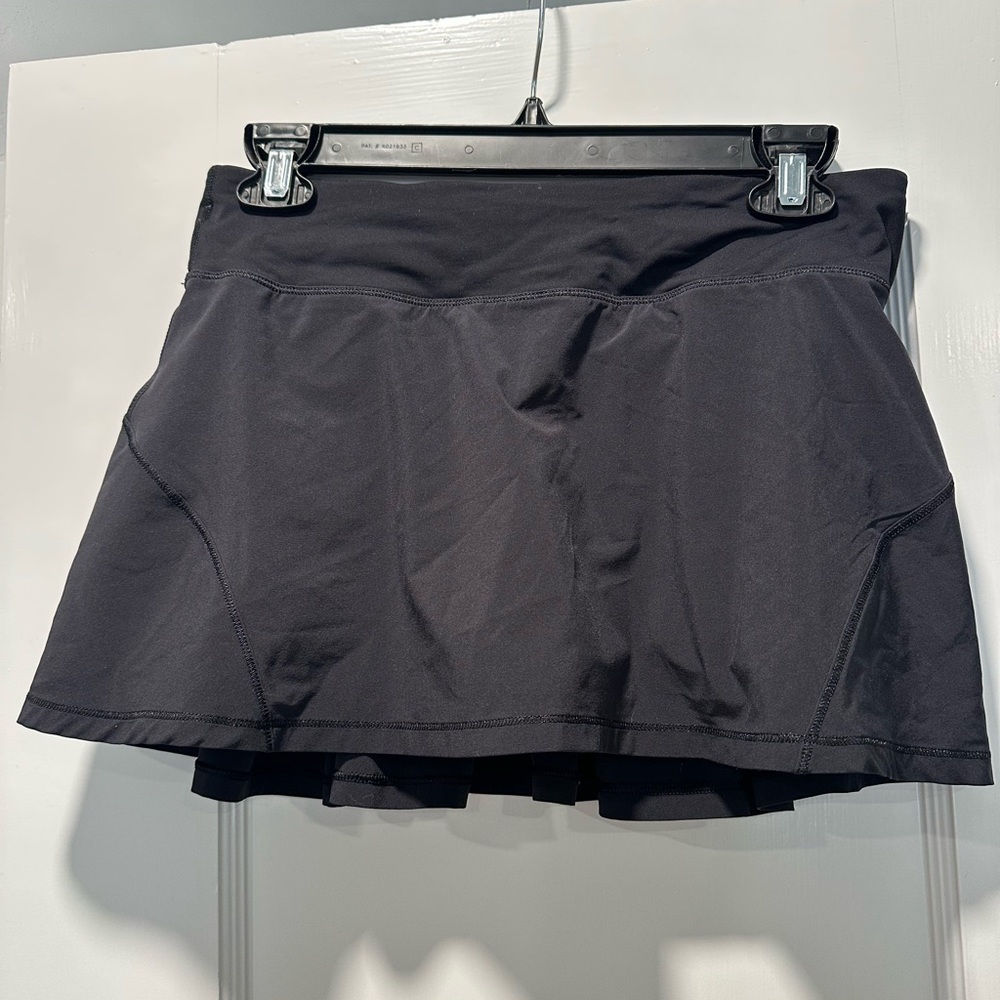 Lululemon Run Speed Skort Black Pleated Sport Skirt Size 4